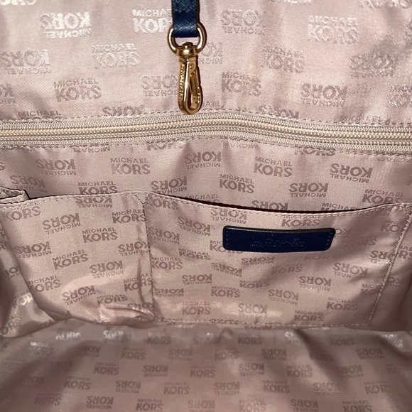 Navy Blue Michael Kors Tote - Picture 5 of 6